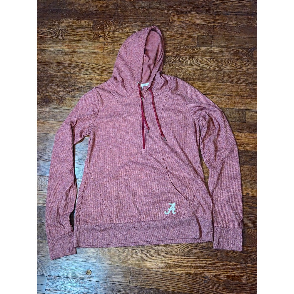 Colosseum Alabama Crimson Tide Quarter Zip Hoodie Heather Red XL Collagecore